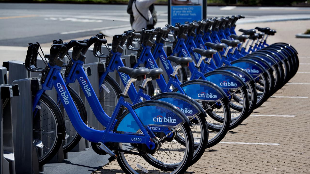 Bike sharing programs like citi bike are an example of